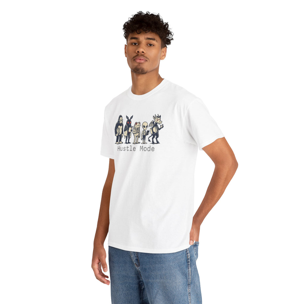 Hustle Mode Character Graphic T-Shirt