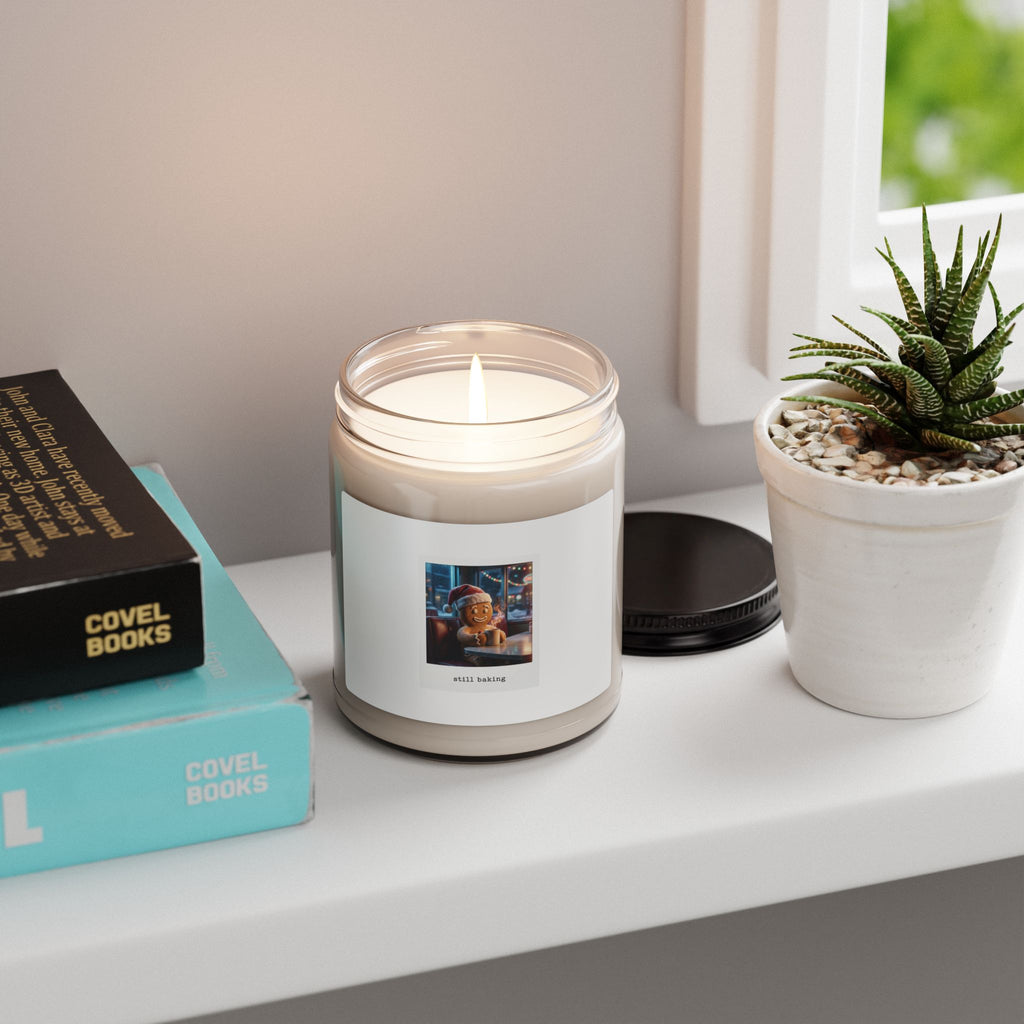 Realistic Santa Portrait Soy Candle | Nostalgic Christmas Scene