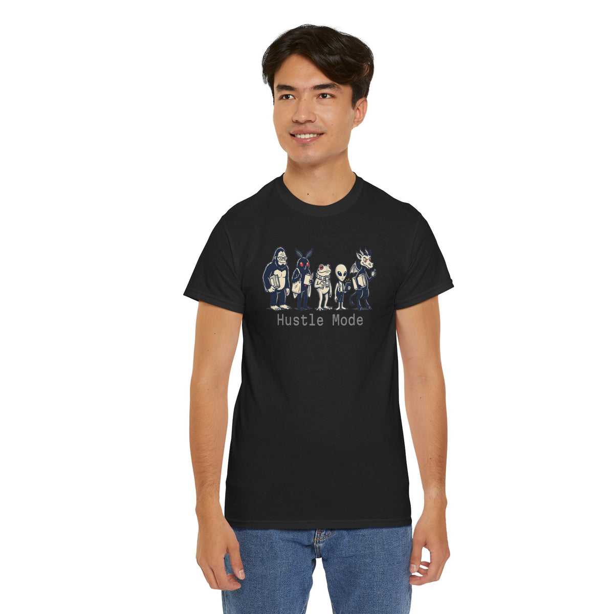 Hustle Mode Character Graphic T-Shirt