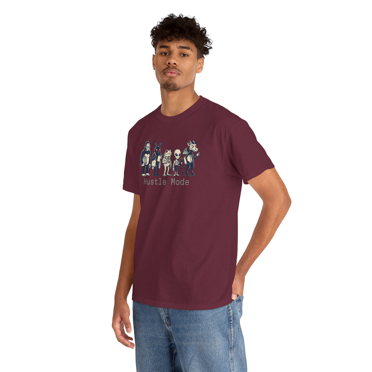 Hustle Mode Character Graphic T-Shirt