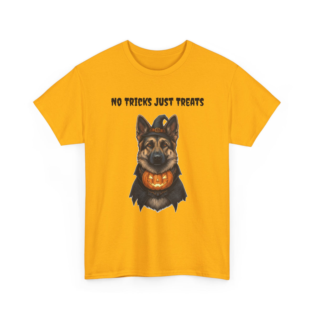 No Tricks Just Treats German Shepherd Halloween T-Shirt – Stay Weird Goods