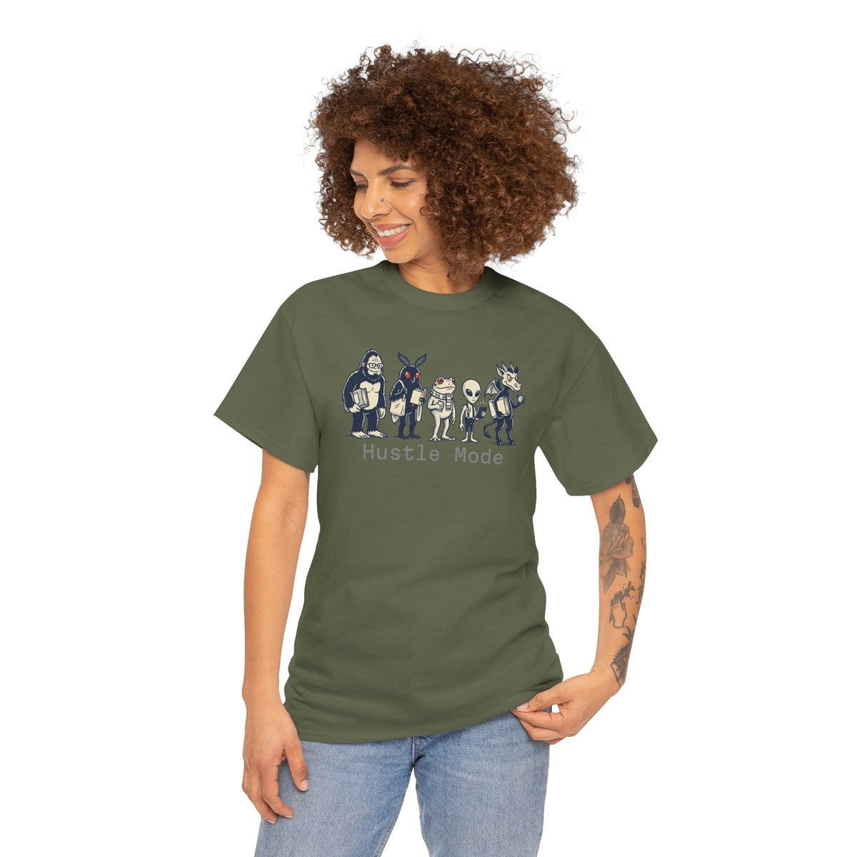 Hustle Mode Character Graphic T-Shirt