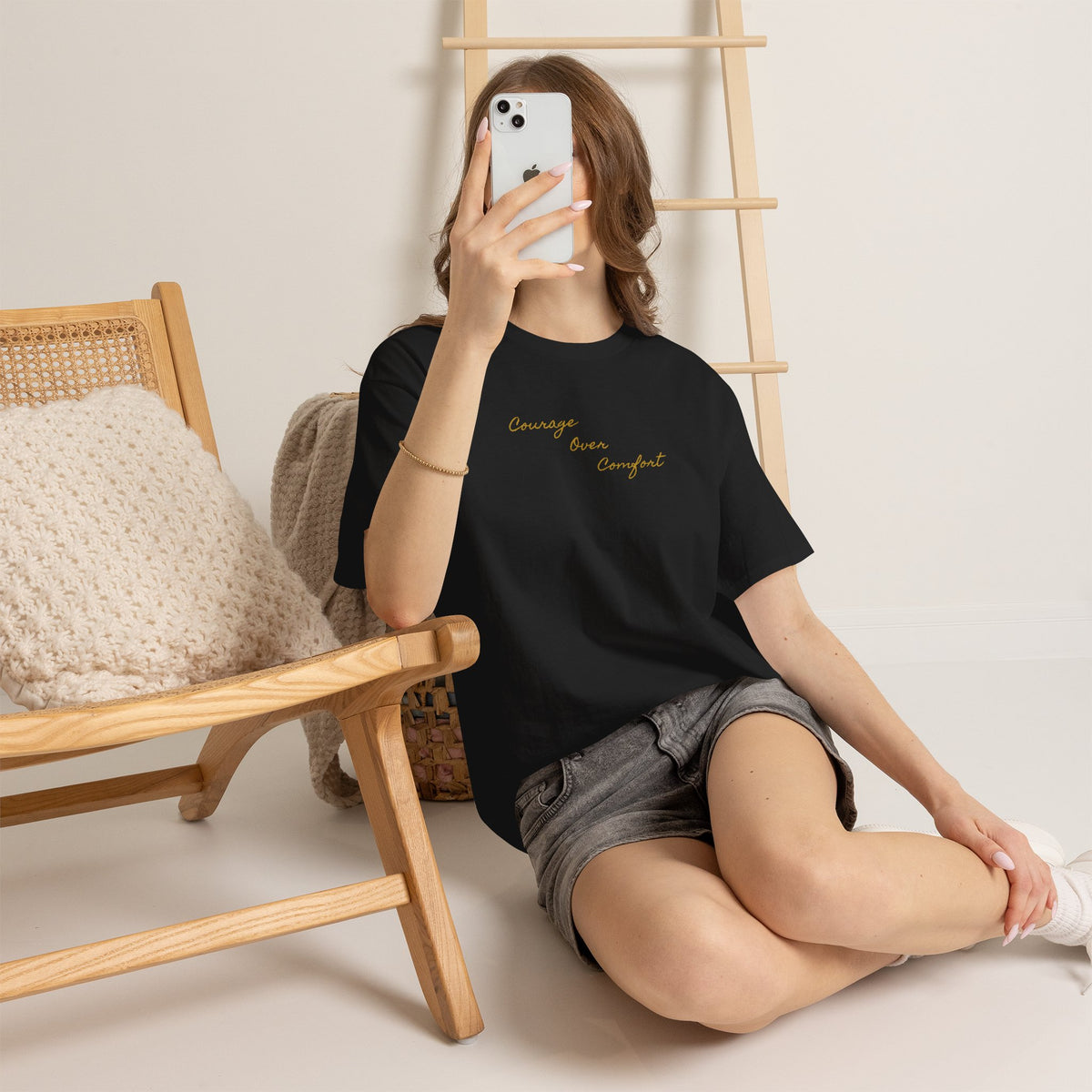 Courage Over Comfort, Be Courageous, Unisex Heavy Cotton Tee