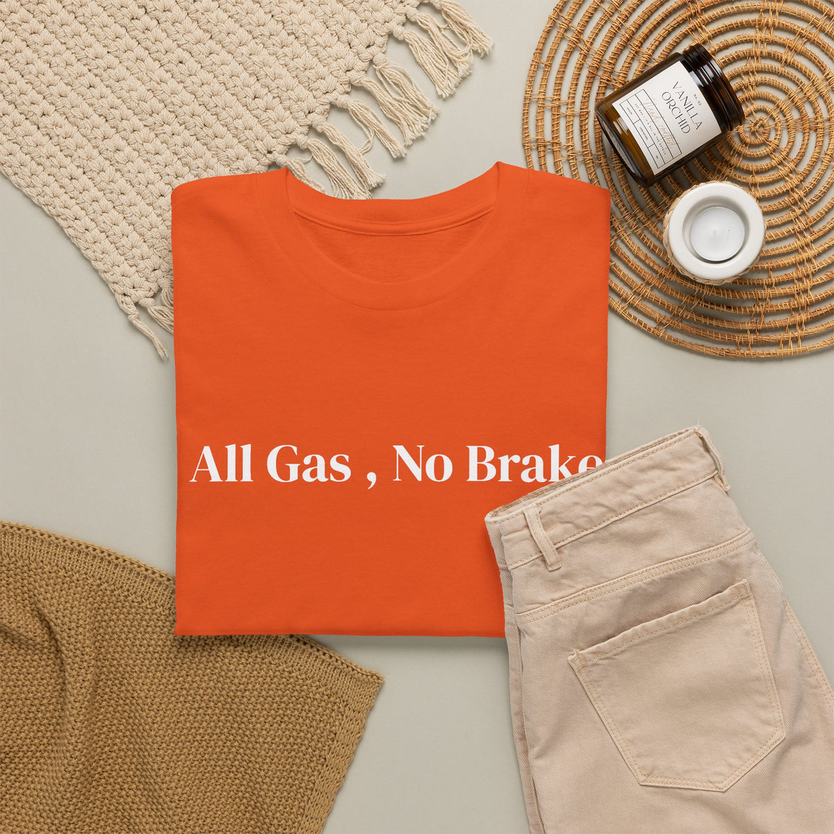 All Gas, No Brake, Unisex Heavy Cotton Tee