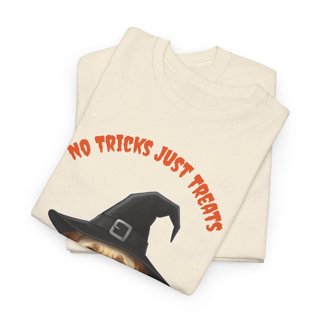 No Tricks Just Treats Golden Lab Halloween T-Shirt – Stay Weird Goods