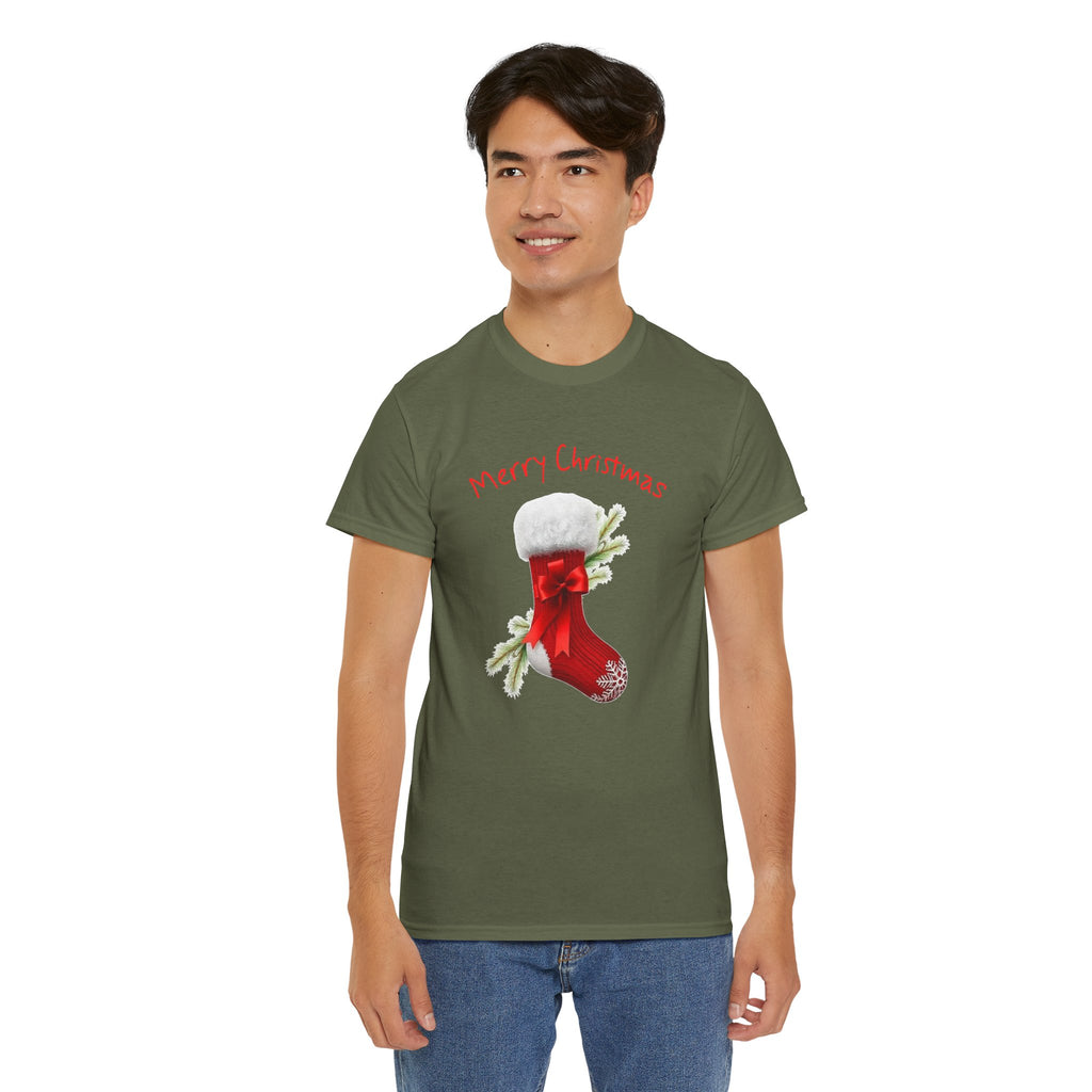 Holiday Stalking, Merry Christmas, Unisex Heavy Cotton Tee