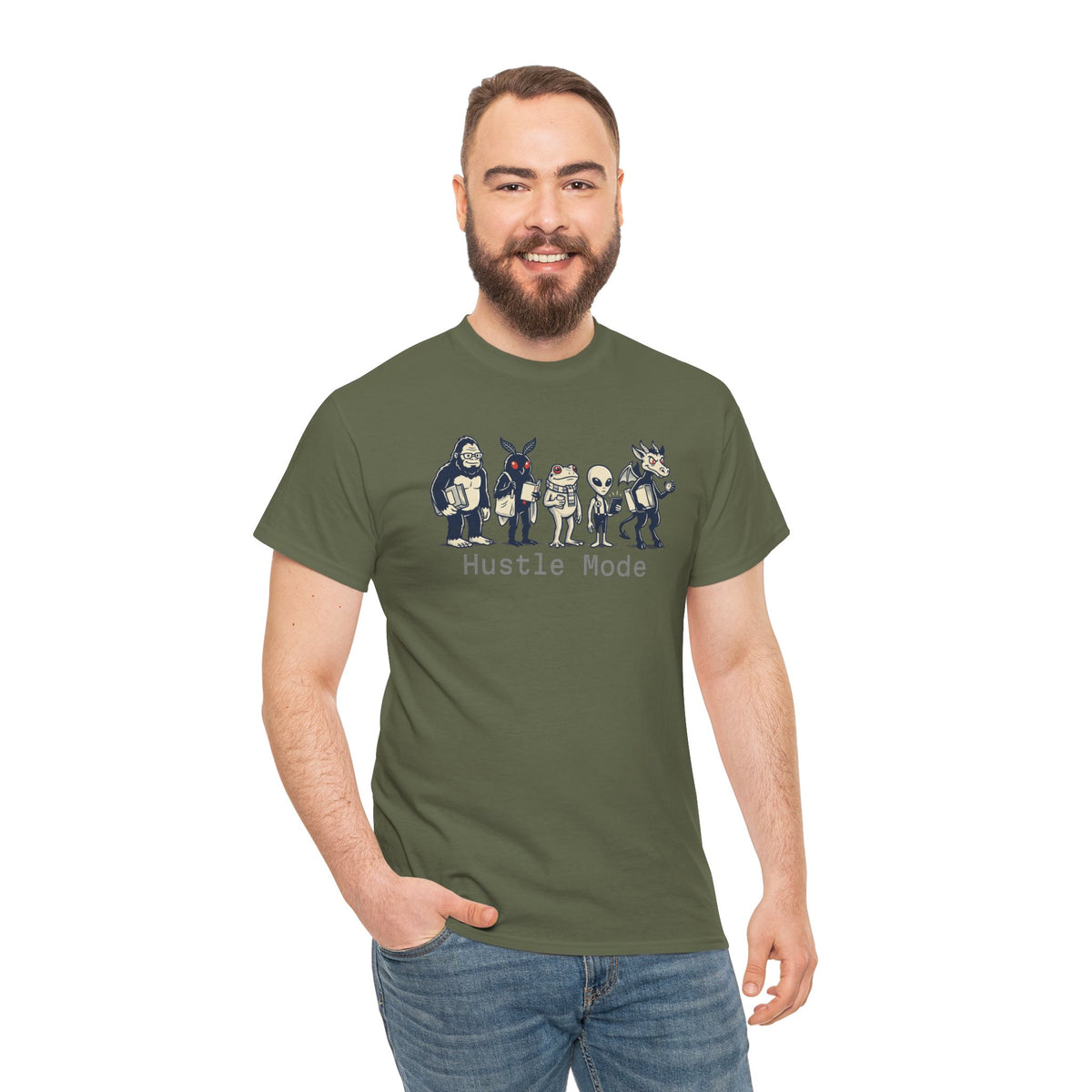Hustle Mode Character Graphic T-Shirt