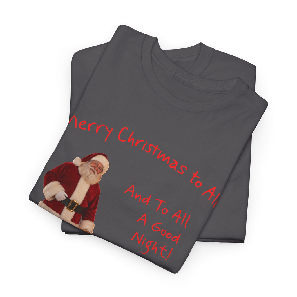 Santa and a Yellow Labrador, Merry Christmas, Unisex Heavy Cotton Tee