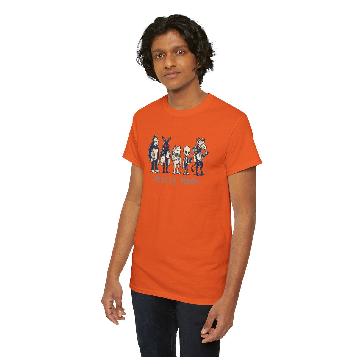 Hustle Mode Character Graphic T-Shirt