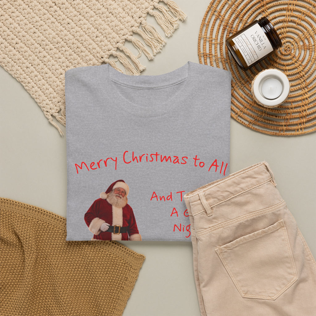 Santa and a Yellow Labrador, Merry Christmas, Unisex Heavy Cotton Tee