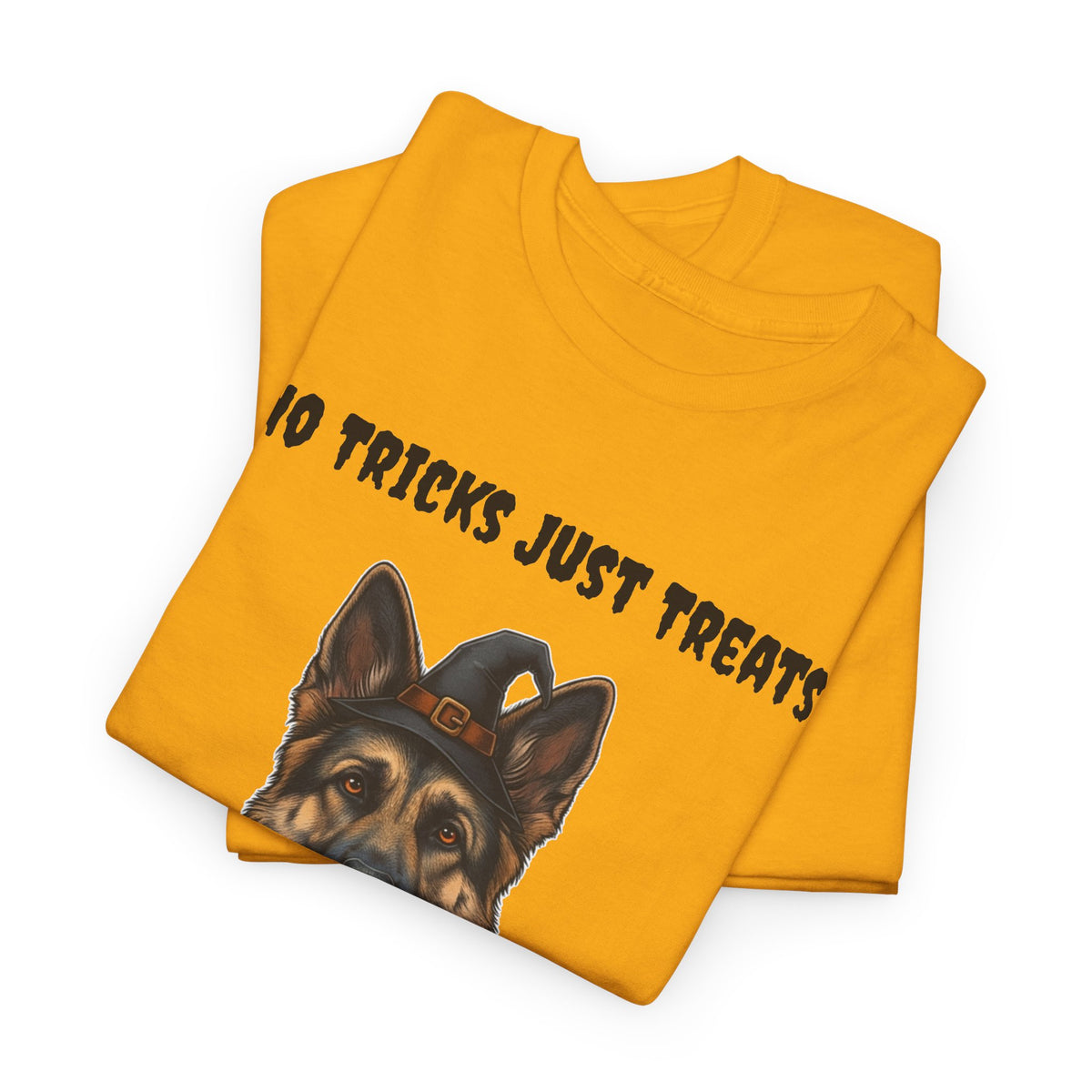 No Tricks Just Treats German Shepherd Halloween T-Shirt – Stay Weird Goods