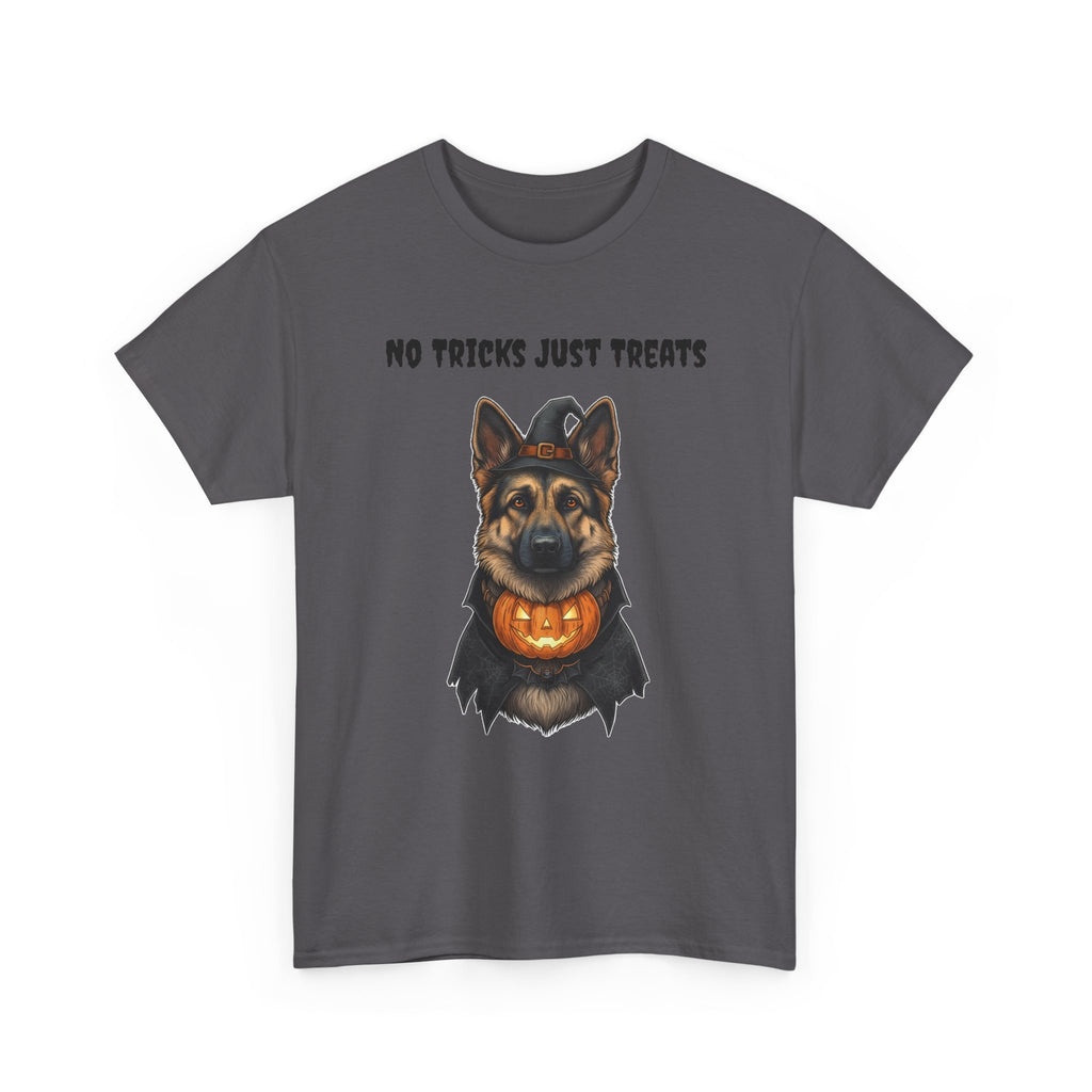 No Tricks Just Treats German Shepherd Halloween T-Shirt – Stay Weird Goods