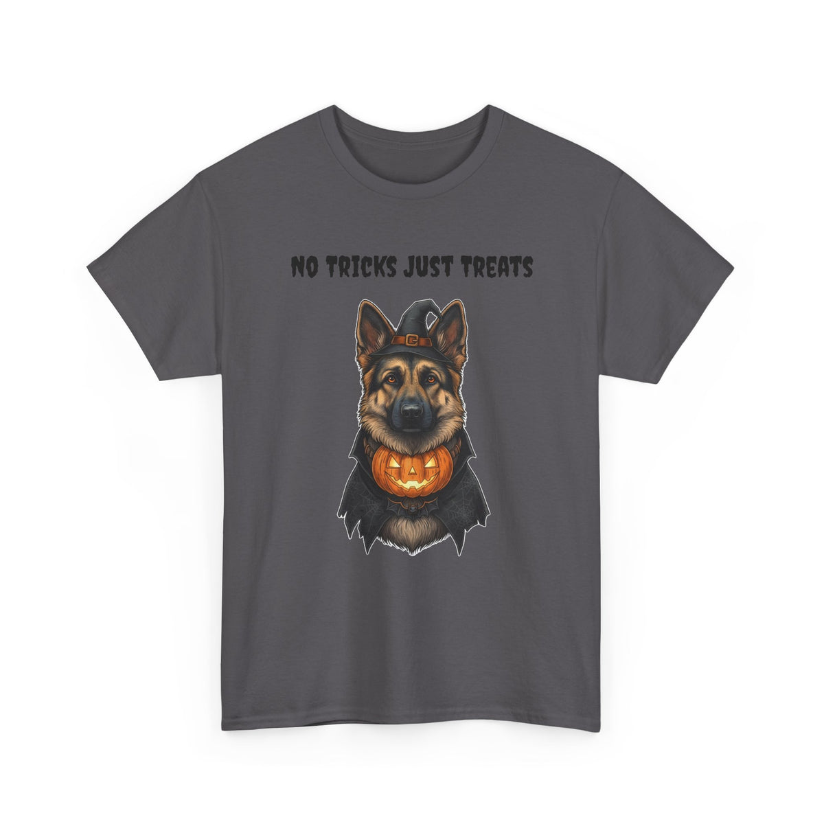 No Tricks Just Treats German Shepherd Halloween T-Shirt – Stay Weird Goods