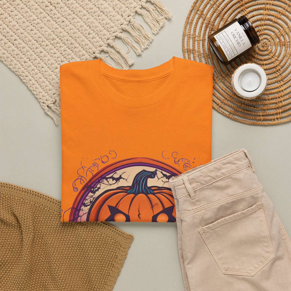 Halloween Jack-O-Lantern Heavy Cotton Tee
