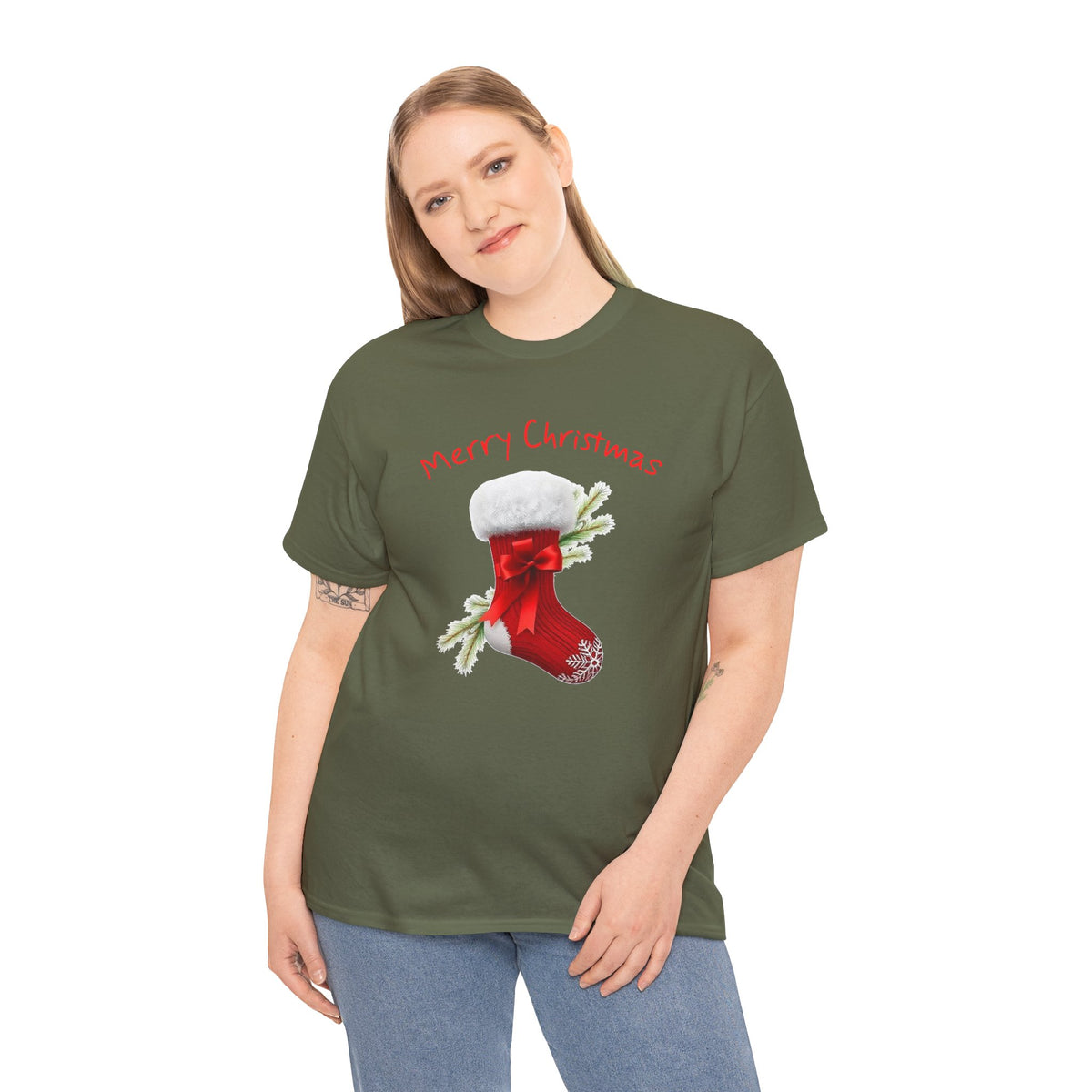 Holiday Stalking, Merry Christmas, Unisex Heavy Cotton Tee
