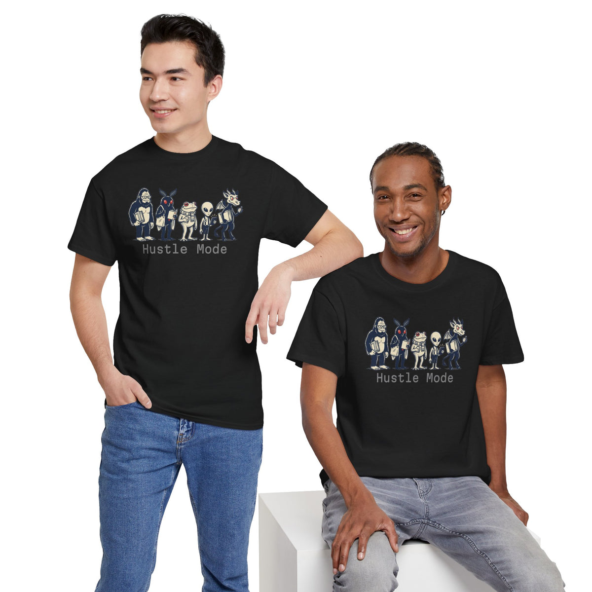 Hustle Mode Character Graphic T-Shirt