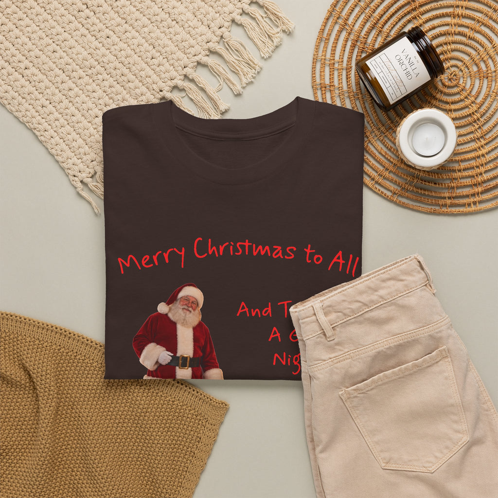 Santa and a Yellow Labrador, Merry Christmas, Unisex Heavy Cotton Tee