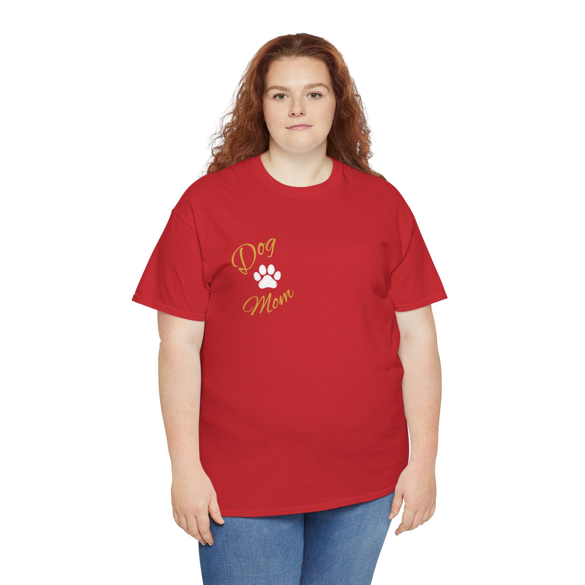 Dog Mom Tee, Unisex Heavy Cotton Tee