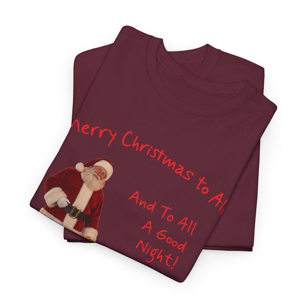 Santa and a Yellow Labrador, Merry Christmas, Unisex Heavy Cotton Tee