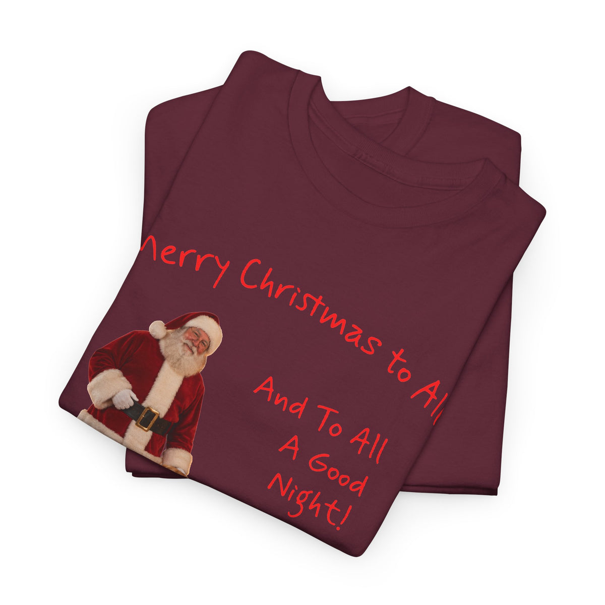 Santa and a Yellow Labrador, Merry Christmas, Unisex Heavy Cotton Tee