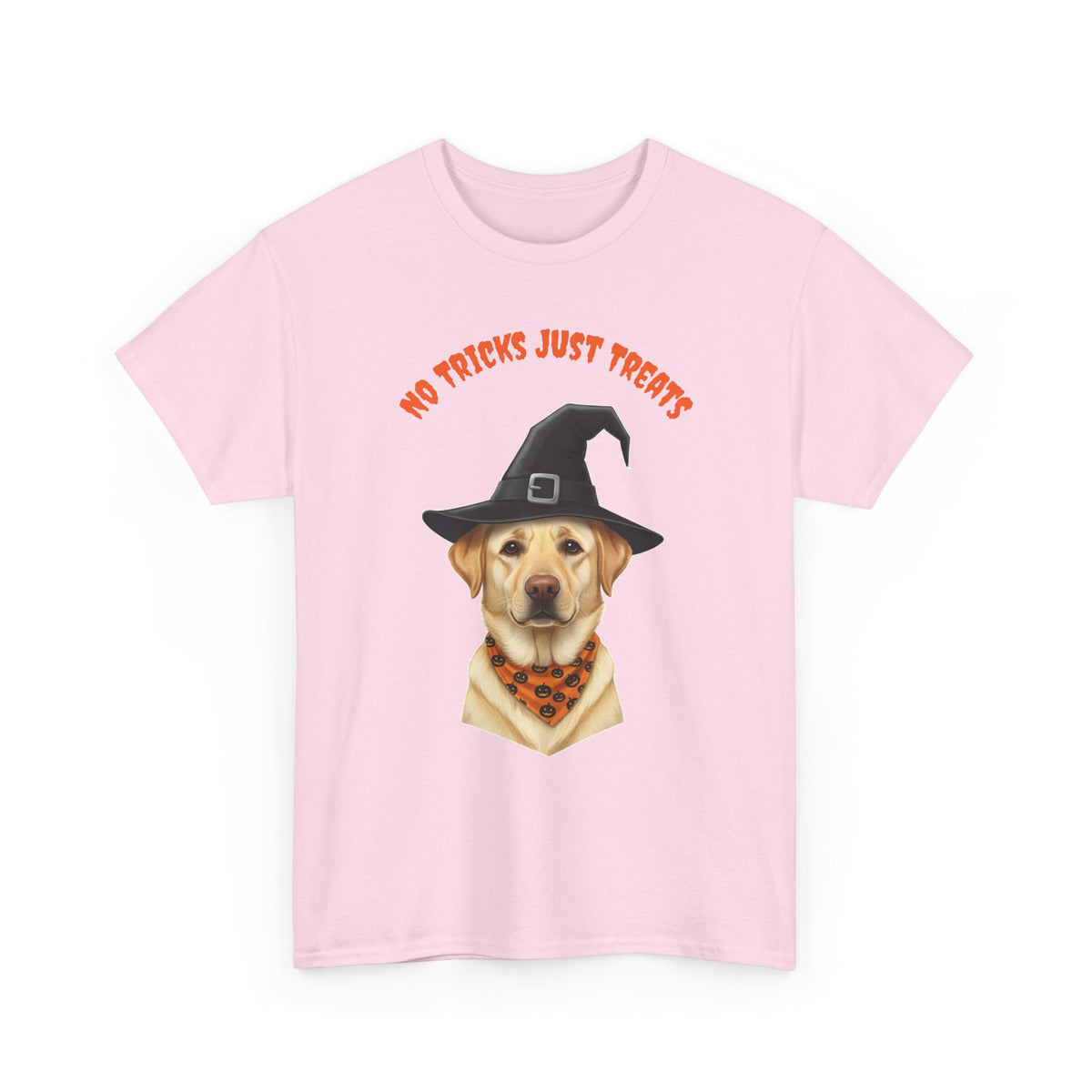 No Tricks Just Treats Golden Lab Halloween T-Shirt – Stay Weird Goods