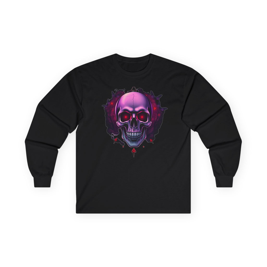 Purple Skull Halloween Long Sleeve Tee