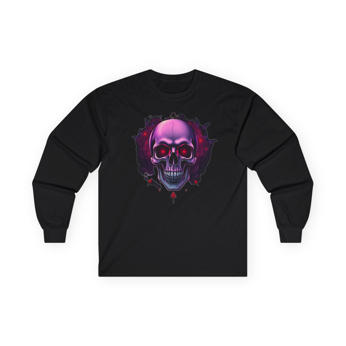 Purple Skull Halloween Long Sleeve Tee