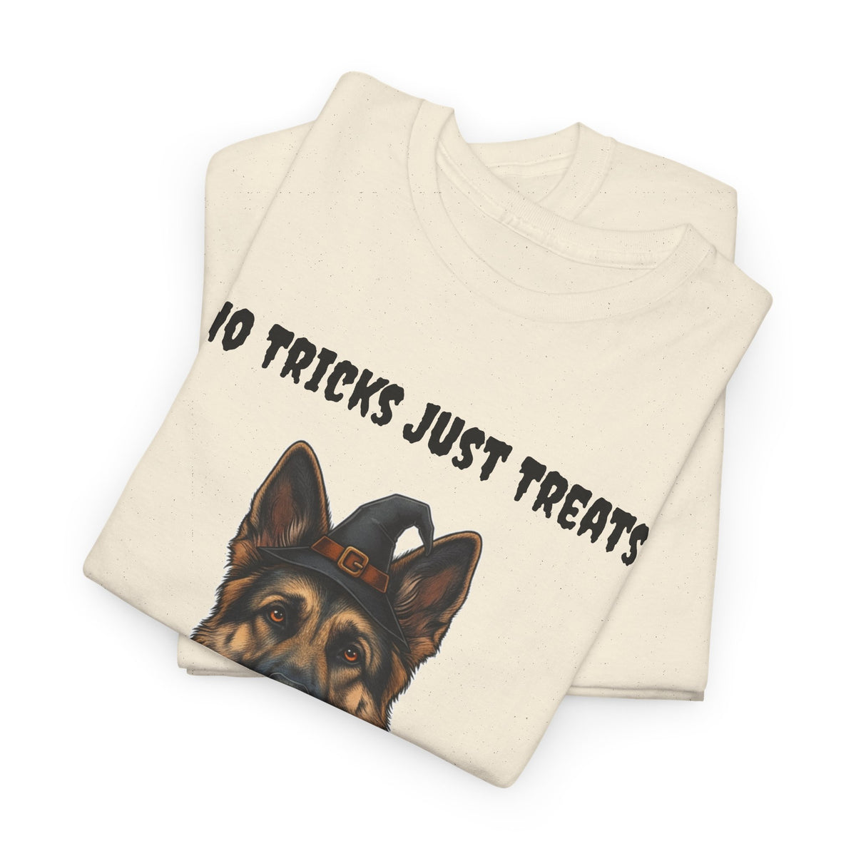 No Tricks Just Treats German Shepherd Halloween T-Shirt – Stay Weird Goods