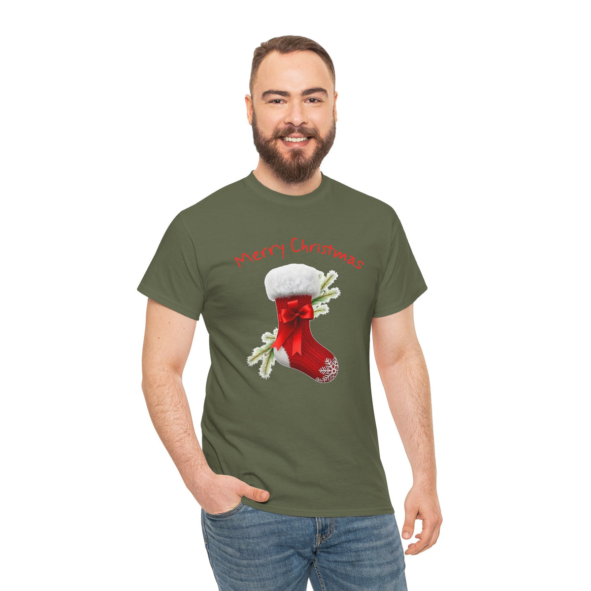 Holiday Stalking, Merry Christmas, Unisex Heavy Cotton Tee
