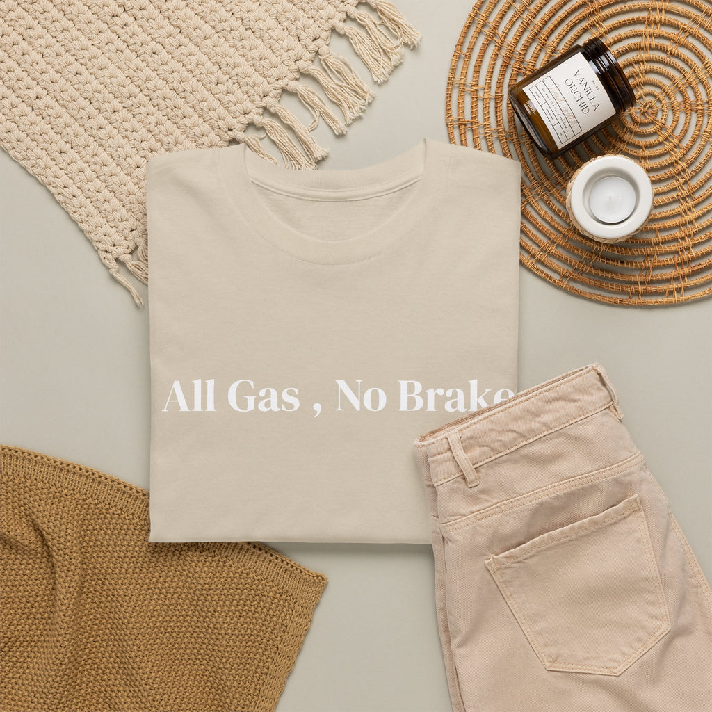 All Gas, No Brake, Unisex Heavy Cotton Tee