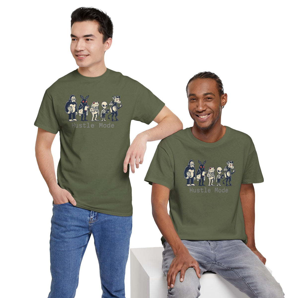 Hustle Mode Character Graphic T-Shirt