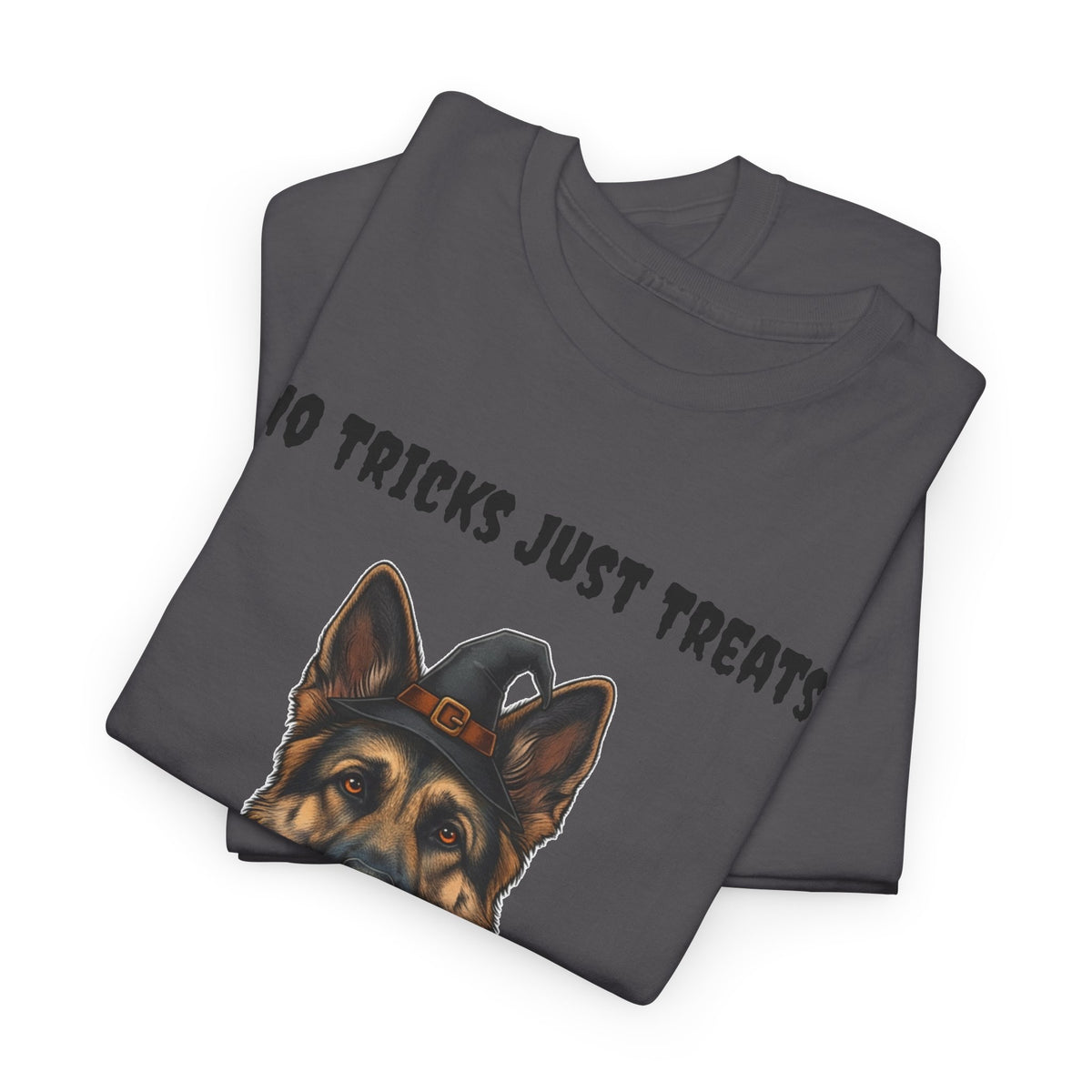 No Tricks Just Treats German Shepherd Halloween T-Shirt – Stay Weird Goods