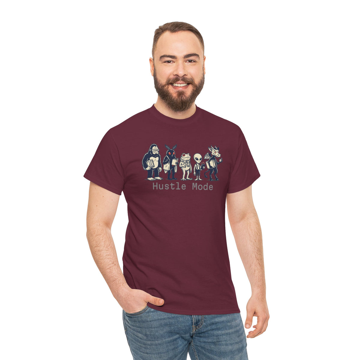 Hustle Mode Character Graphic T-Shirt