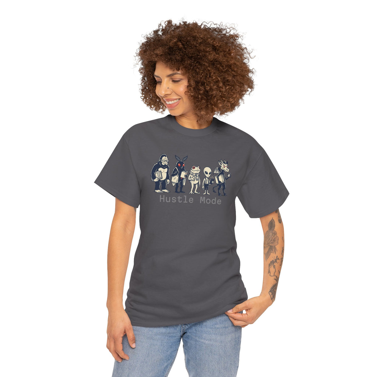 Hustle Mode Character Graphic T-Shirt
