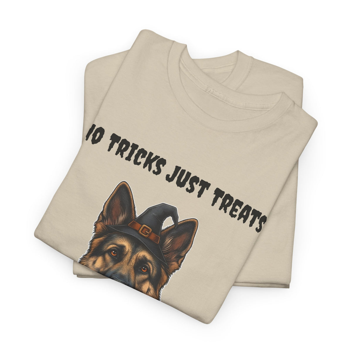 No Tricks Just Treats German Shepherd Halloween T-Shirt – Stay Weird Goods