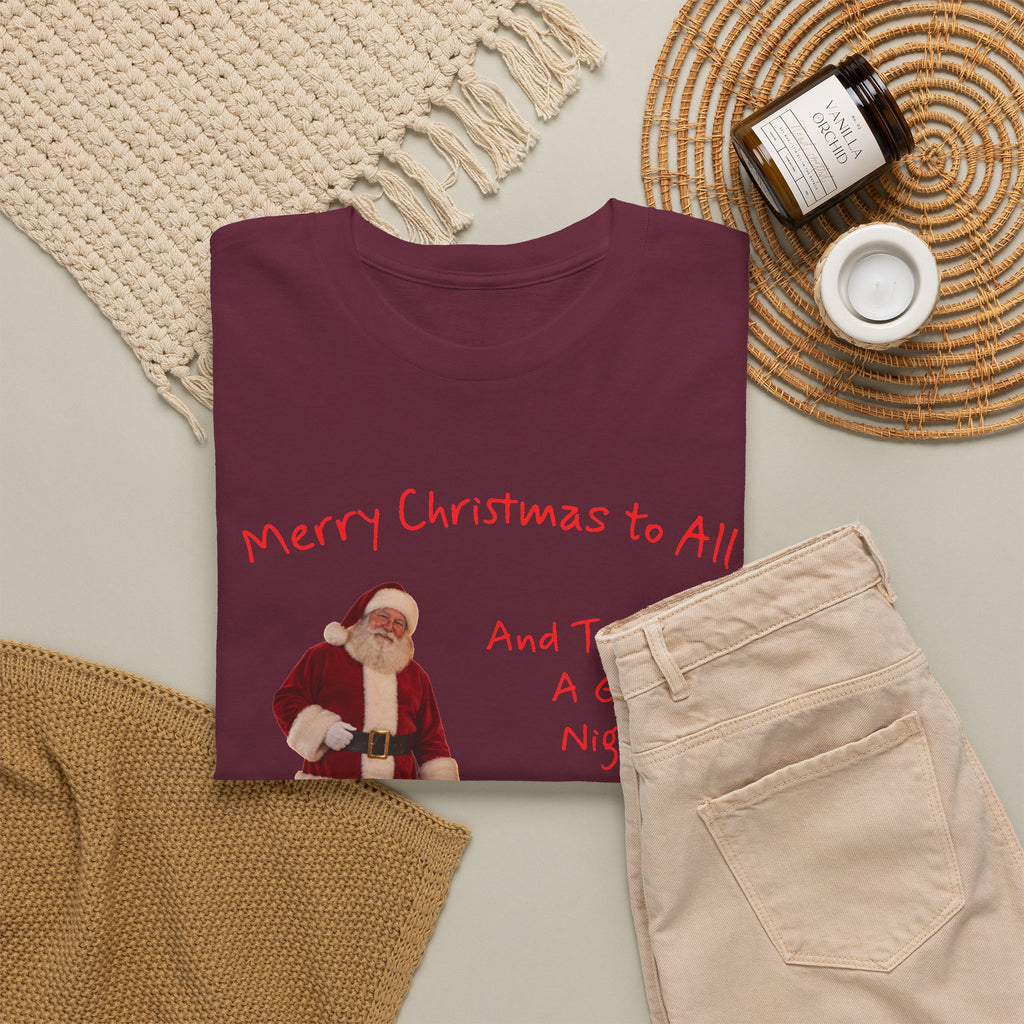 Santa and a Yellow Labrador, Merry Christmas, Unisex Heavy Cotton Tee