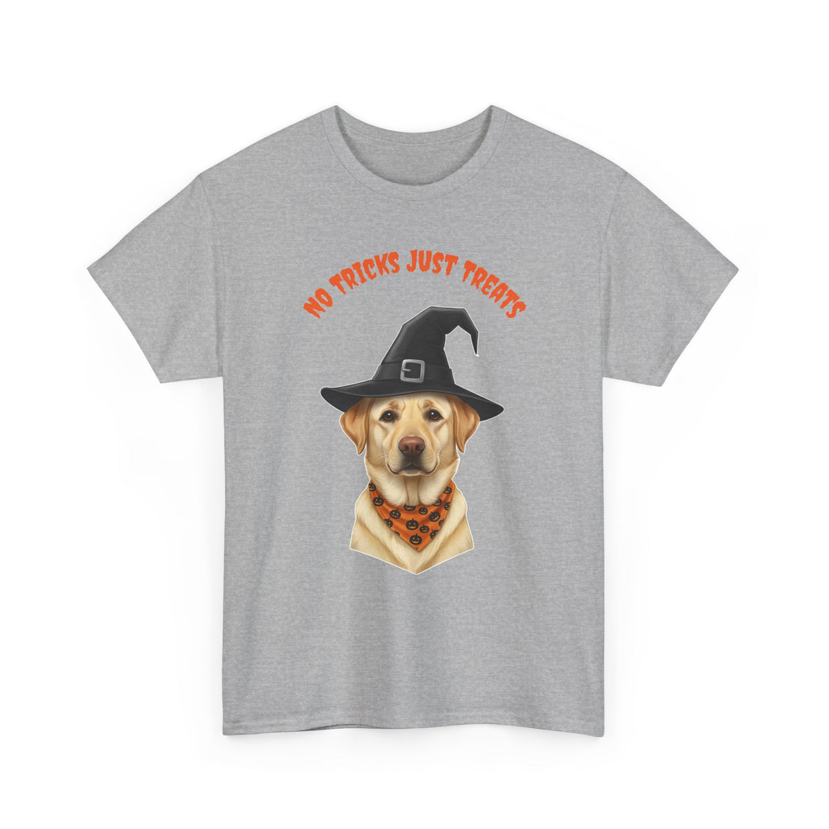 No Tricks Just Treats Golden Lab Halloween T-Shirt – Stay Weird Goods