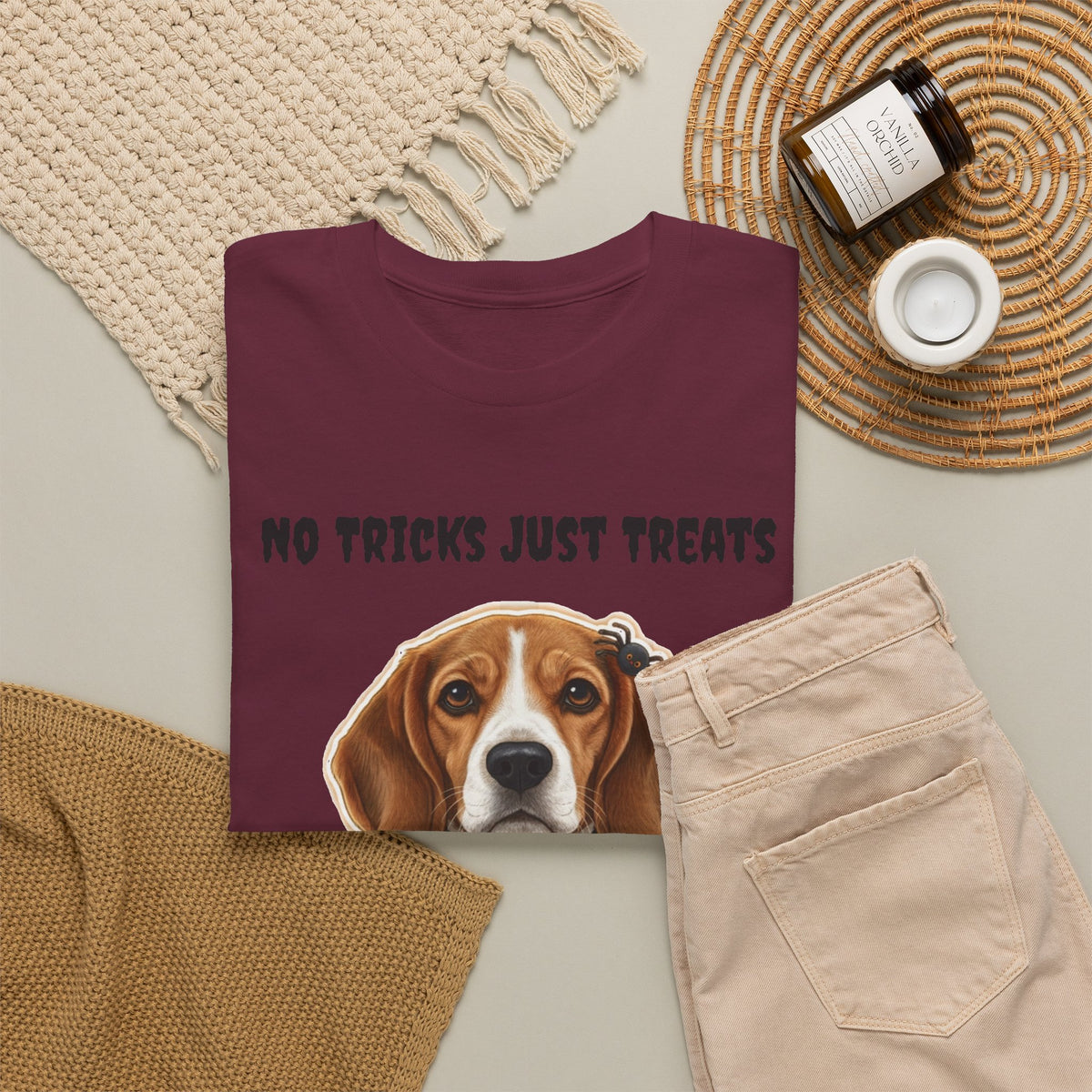 No Tricks Just Treats Beagle Halloween T-Shirt – Stay Weird Goods