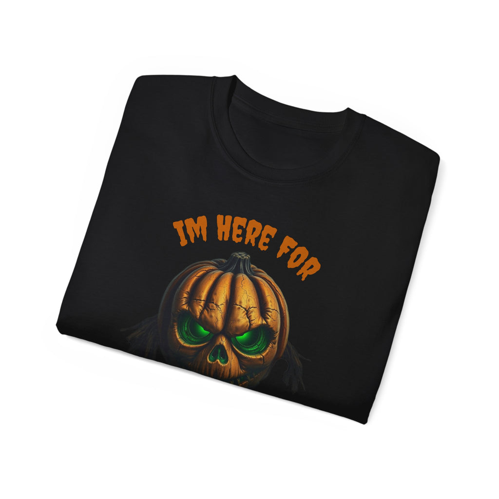 I'm Here for the Haunting Halloween T-Shirt (Multi-Color)