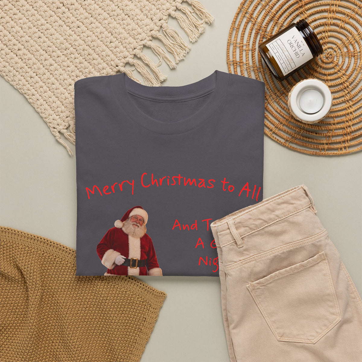 Santa and a Yellow Labrador, Merry Christmas, Unisex Heavy Cotton Tee