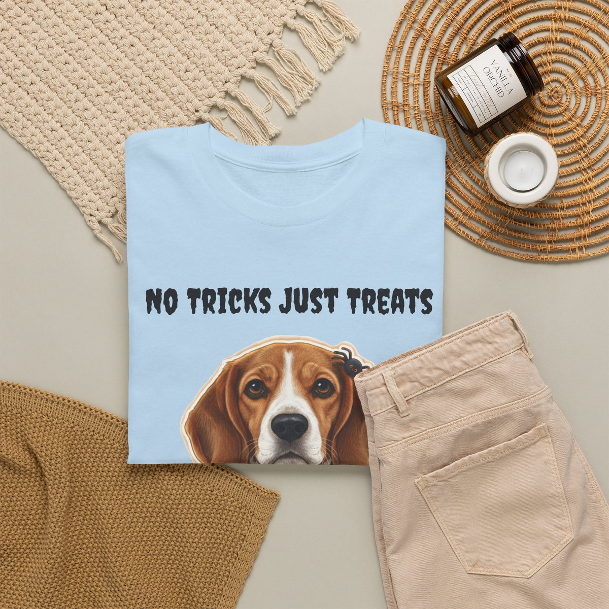No Tricks Just Treats Beagle Halloween T-Shirt – Stay Weird Goods