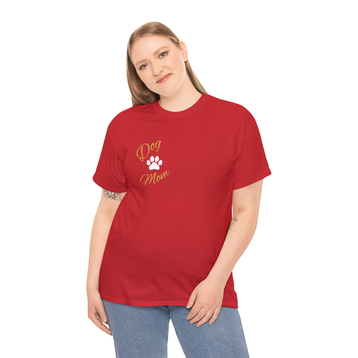 Dog Mom Tee, Unisex Heavy Cotton Tee