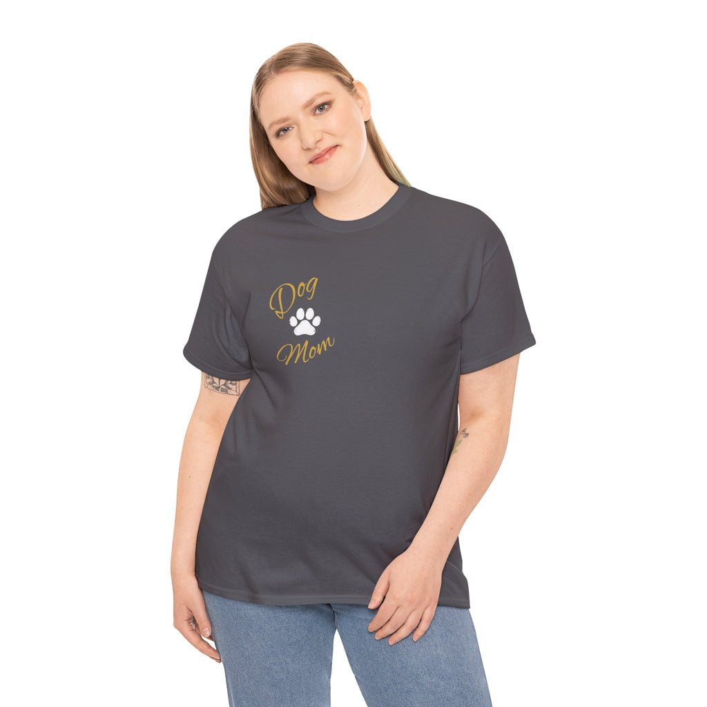 Dog Mom Tee, Unisex Heavy Cotton Tee