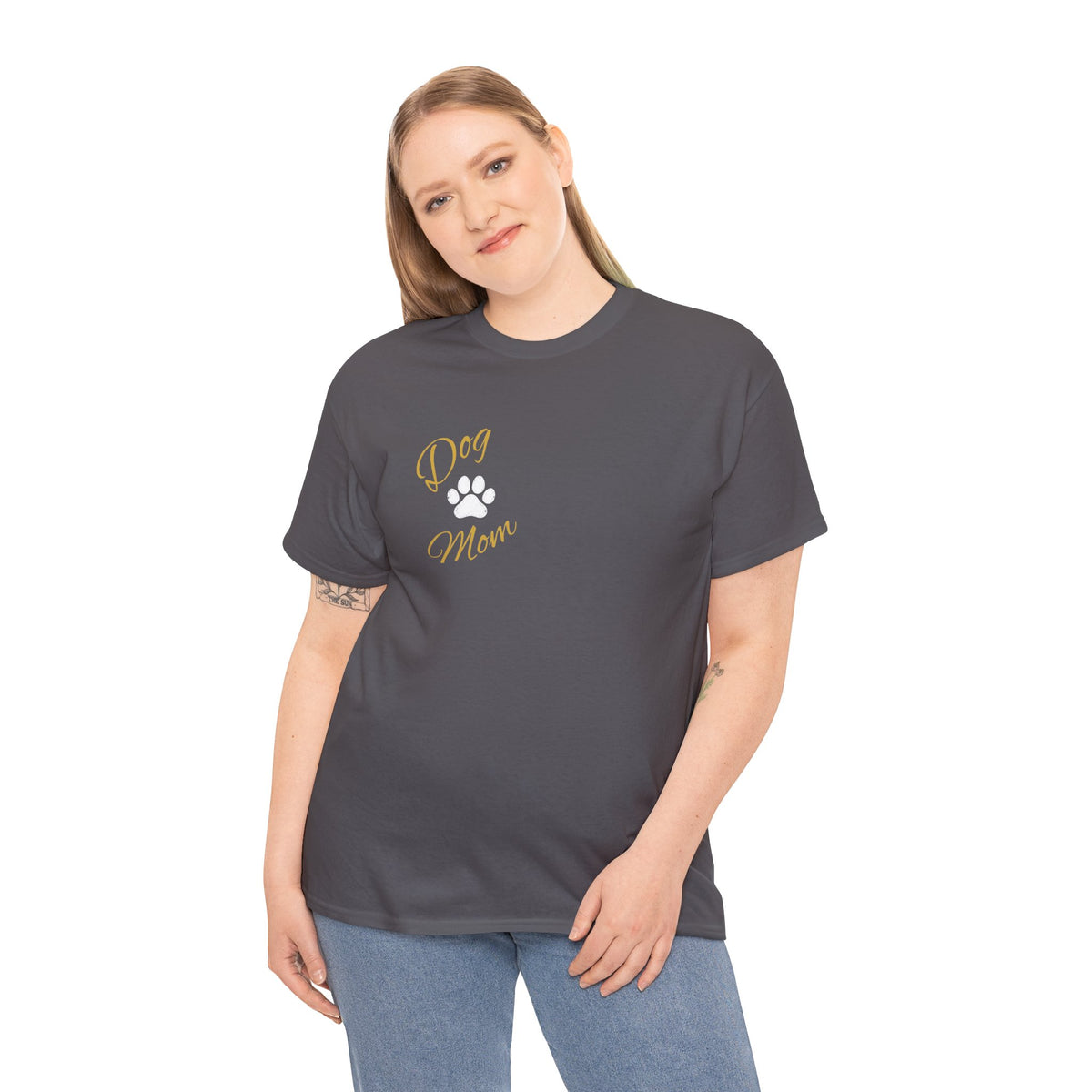 Dog Mom Tee, Unisex Heavy Cotton Tee