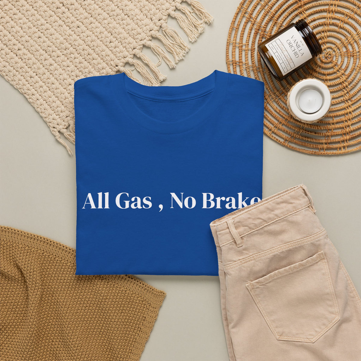 All Gas, No Brake, Unisex Heavy Cotton Tee