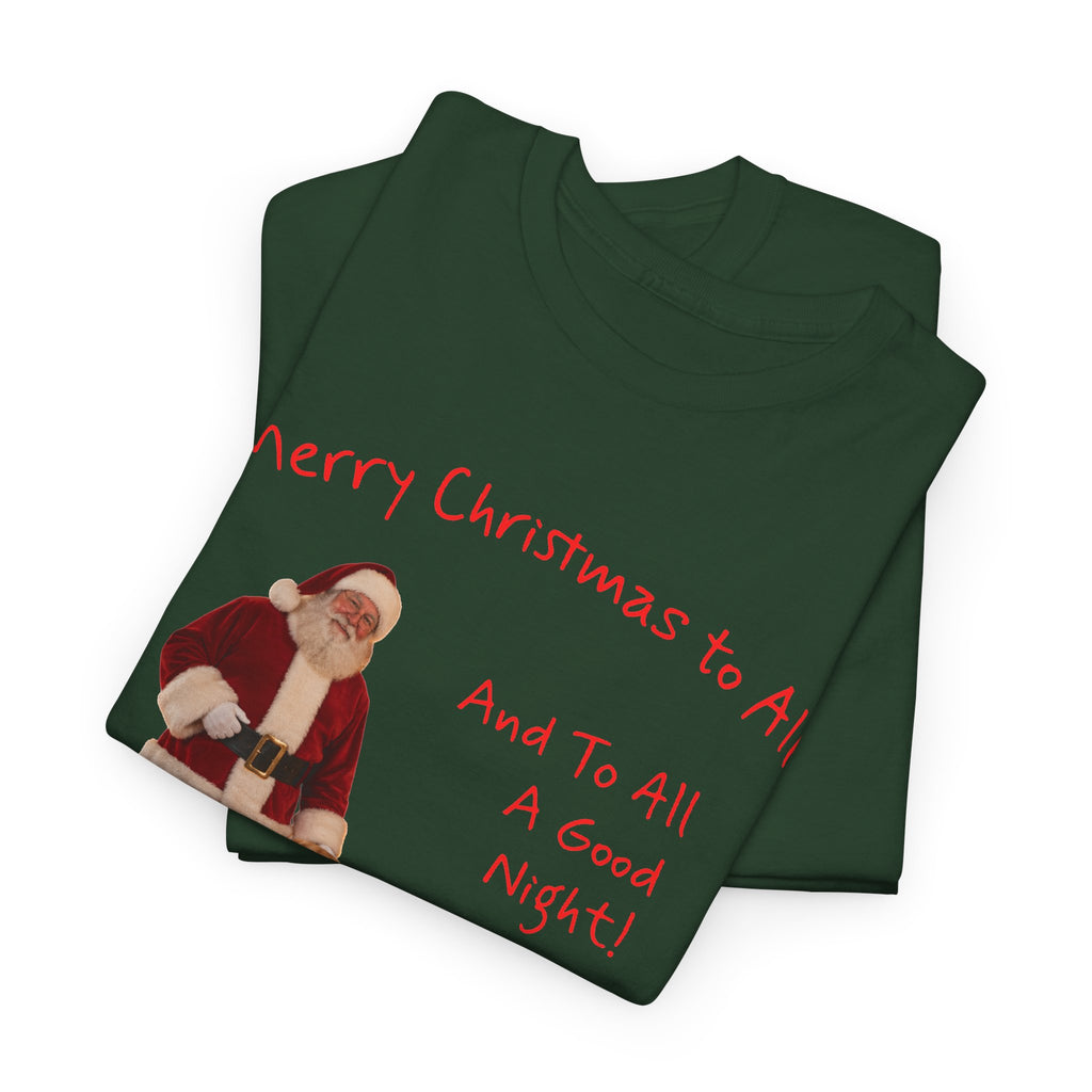 Santa and a Yellow Labrador, Merry Christmas, Unisex Heavy Cotton Tee