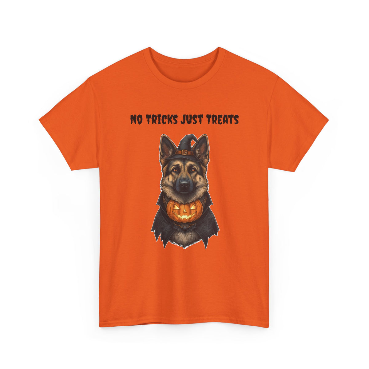 No Tricks Just Treats German Shepherd Halloween T-Shirt – Stay Weird Goods