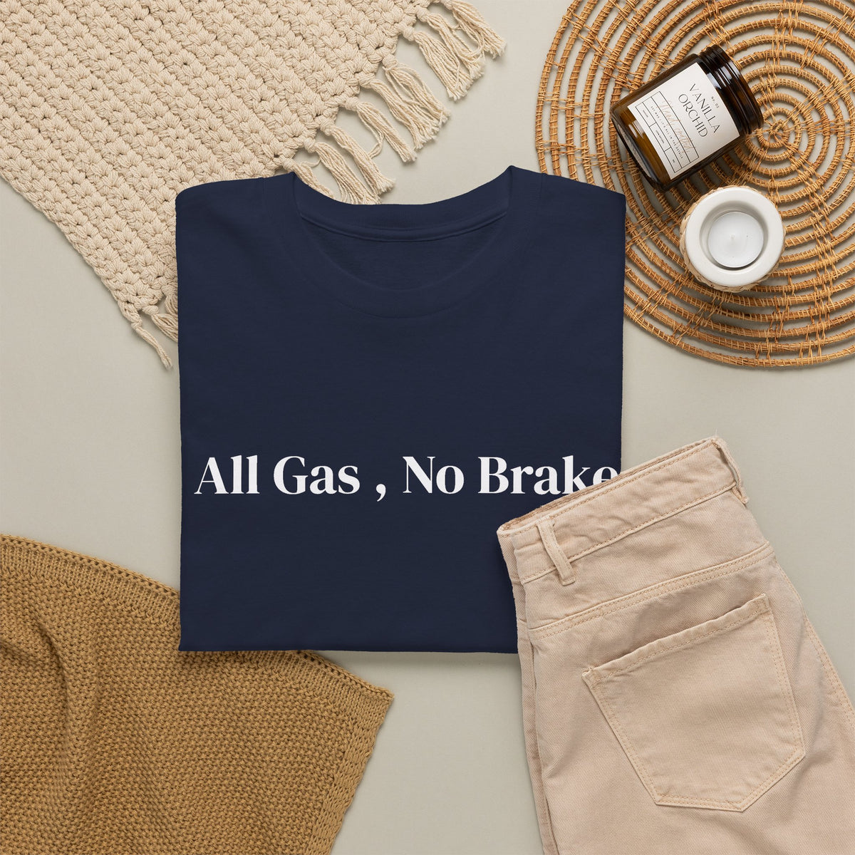 All Gas, No Brake, Unisex Heavy Cotton Tee