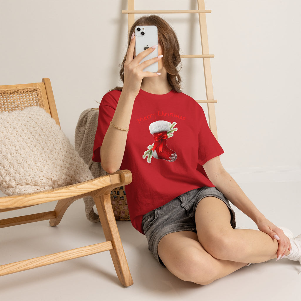 Holiday Stalking, Merry Christmas, Unisex Heavy Cotton Tee