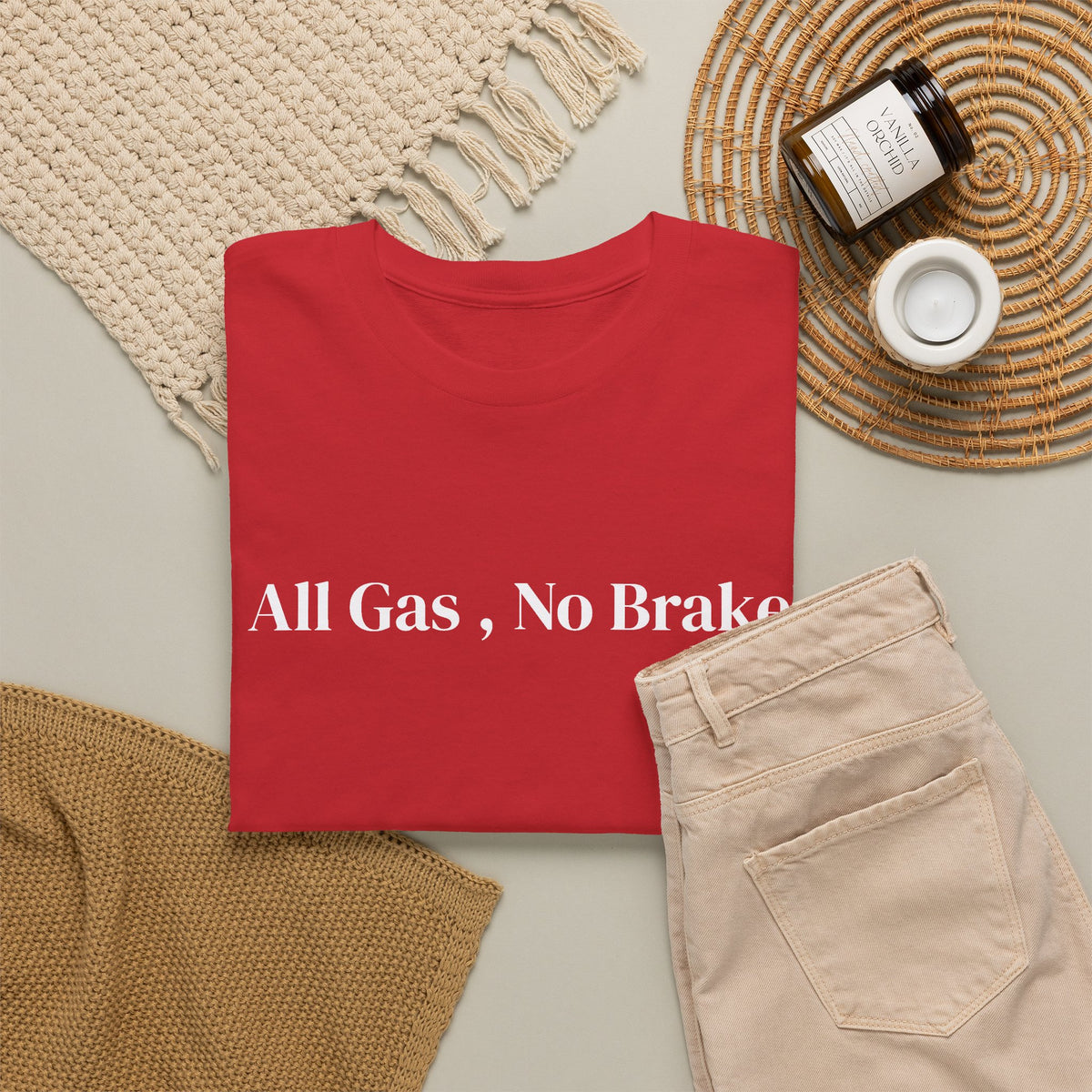 All Gas, No Brake, Unisex Heavy Cotton Tee
